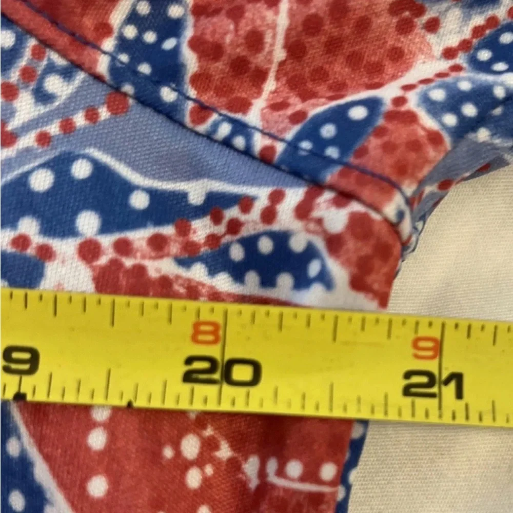 COLUMBIA | Red & Blue Floral Patterned PFG Omni-Shade Long Sleeve Shirt Size L - Picture 7 of 9